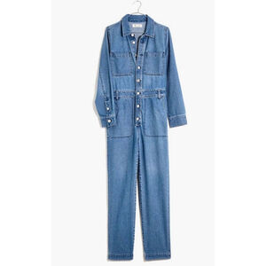 Madewell Denim Relaxed Coverall Jumpsuit in Glenroy Wash M